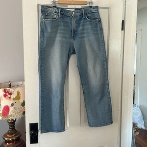 Mother Superior Jeans - light wash, high rise ankle length- loose legs